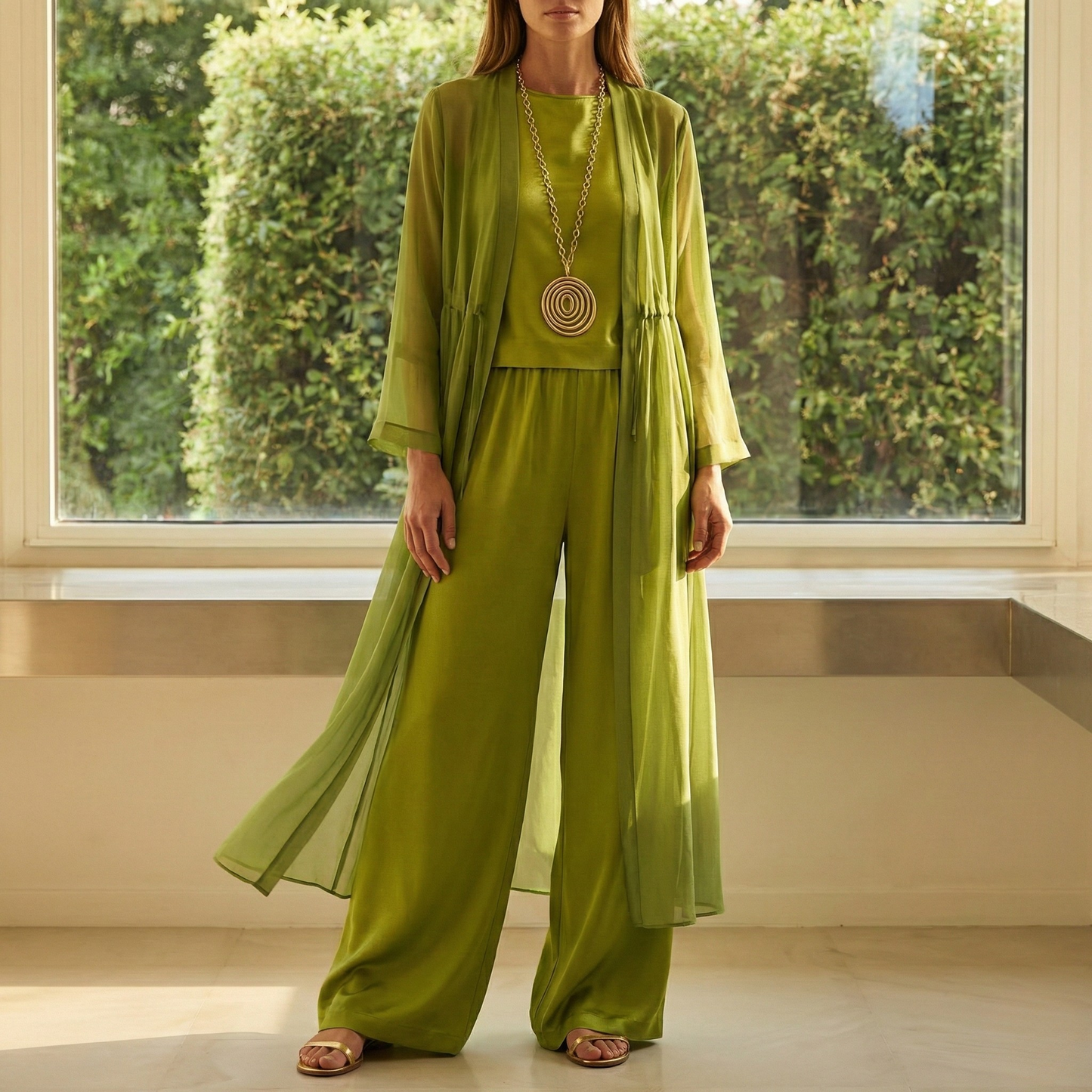 Elvira™ conjunto elegante verde